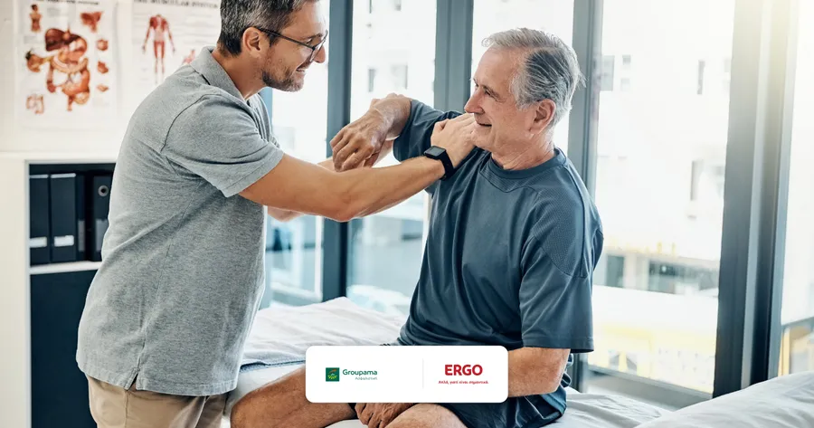 συνεδρία φυσικοθεραπείας ώμου σε άνδρα — Groupama Santé Comfort Plus VS ERGO Health Care Superior